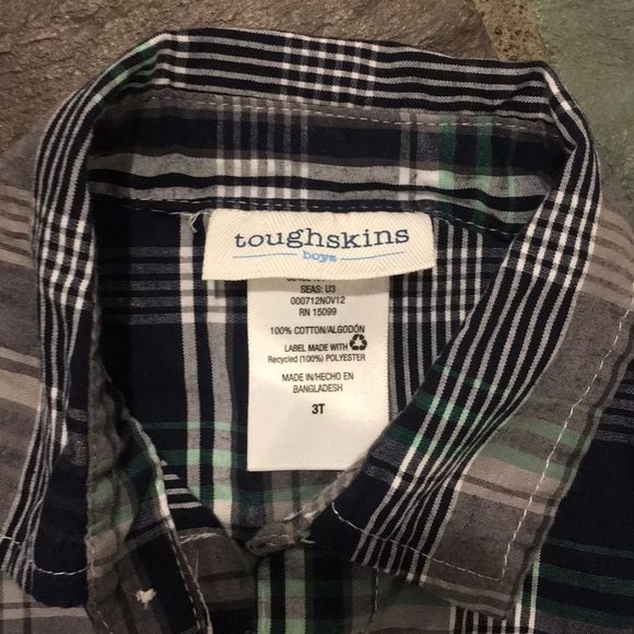 Toughskins Boys Button Down T-Shirt - Picture 2 of 3